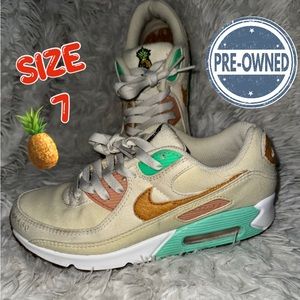 Nike Air Max 90 Happy Pineapple Coconut Milk Gold DC5211-100 Women’s 7 Men’s 5.5